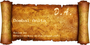 Dombai Anita névjegykártya